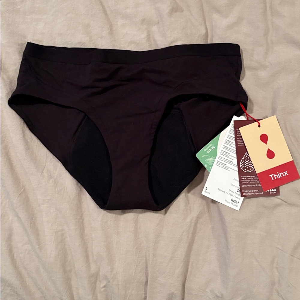 Thinx Black All- Day Brief Period Undies